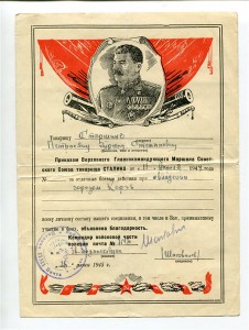 Благодарности за взятие городов, 8 шт. на одного