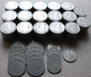 Юб. Рубли СССР --- 100-лет Ленин --- всего 187 монет!!!