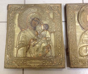 2 иконы Иверская и Спас