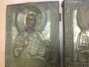2 иконы Иверская и Спас
