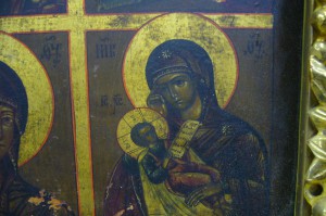 Икона четырехчастная в киоте