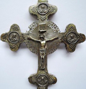 Серебрянный крест. Размер: 34см x 21см x 1,5см. Вес-390гр.