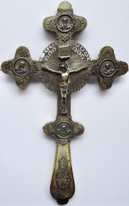 Серебрянный крест. Размер: 34см x 21см x 1,5см. Вес-390гр.