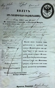 13-ть паспортов на ИНОСТРАНЦЕВ!!! 1860-ые годы!! Здоровые!!!
