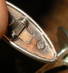 Запонки  ДОБРОЛЁТ, серебро 875-й пробы, эмаль.