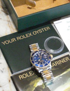 ROLEX Two tone Submariner Blue 16613
