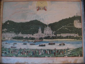 Картина-литография. 1900г. Успенско-Святогор. Монастырь.