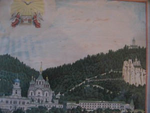 Картина-литография. 1900г. Успенско-Святогор. Монастырь.