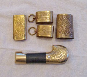 Эфес и прибор ножен офицерской казачки обр.1913г.