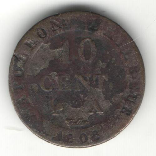 10 сантимов 1808 г Наполеон Бонапарт I империя /биллон/