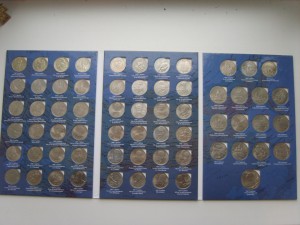 Полный набор юбилейных монет СССР.1965-91гг.64 м.
