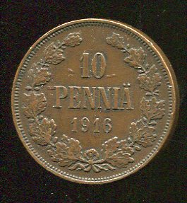 10 пенни 1916