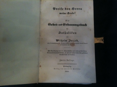продажа Молитвослов 1844  на немецком языке