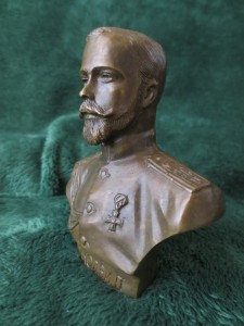 Бюст Императора Николая II. Бронза.