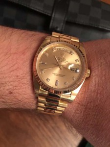 золотые Rolex Day-Date President Champagne 36mm Yellow Gold