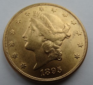 20 долларов США 1895 год,золото