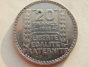 20 франков Франция 1933, 1938