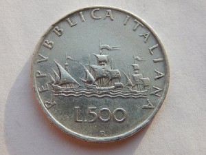 500 лир Италия  60-х годов