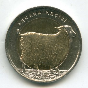 Турция. 1 лира 2015, биметалл. Красная книга 4 шт.