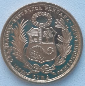 золотая монета 1959г. ПЕРУ