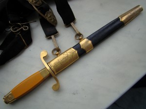 Кортик ВМФ (ЗИК-1950) с подвесом (львы).