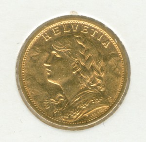 10 франков.Швейцария 1916 год