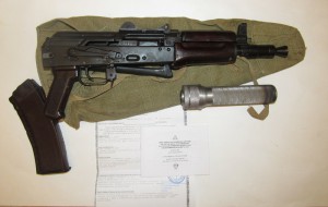 АКС-74У СХП бандитский вариант с глушителем.