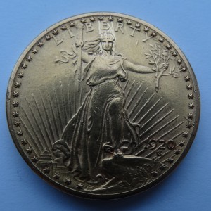 20 долларов США,1920 год,золото