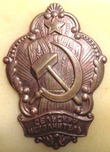Служебный нагрудный знак Сельский исполнитель.