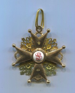 Орден Святого Станислава 3 степени.