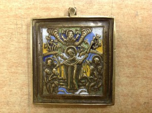 Скорбящая Пр.Богородица 6 эмалей