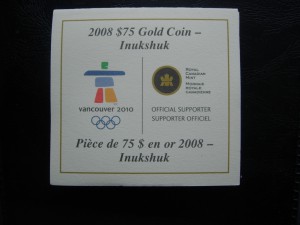 Канада 75$ Выставочный центр 2008 г. Au585  12 гр. Золото.