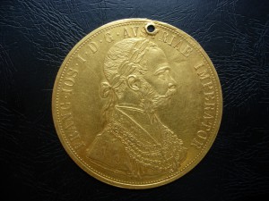 Австрия 4 дуката 1911 г. Au986  13.96 гр. НЕ РЕСТРАЙК. Золот