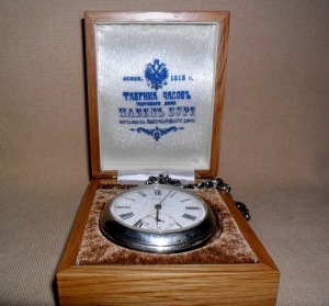 футляр для карманных часов из массива дуба