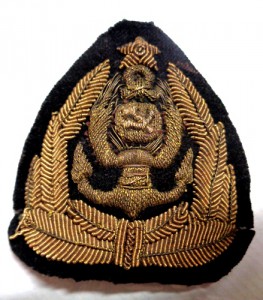 Вышитая кокарда Министерства морского флота СССР.