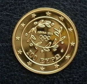 золото -- 100 евро 2004 -- Греция