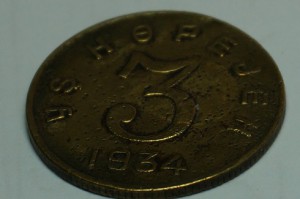 Тува 3 копейки 1934г.