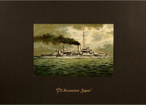 Девять литогравюр с кораблями Кайзермарин