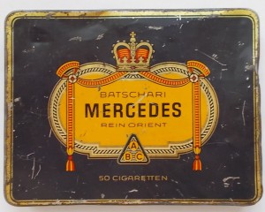 Пачка металлическая из под сигарет MERCEDES(редкость)