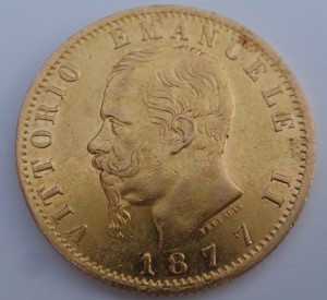 Пять монет по 20 франков 1877-1947 гг.