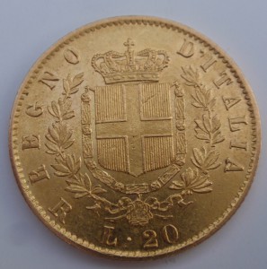 Пять монет по 20 франков 1877-1947 гг.