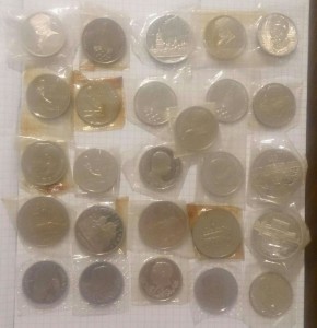 26 монет 1 и 5 руб в запайках