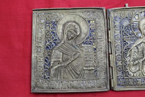 Складень "Деисус", эмали, 3 створки