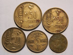 ЛИТВА.1925Г. МОНЕТЫ.