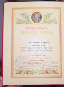 Комплект интересных грамот на артиста.