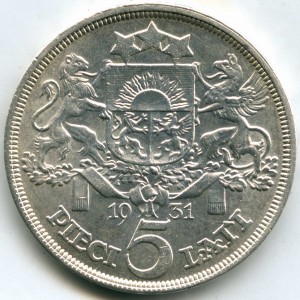 Латвия 1-я республика. 5 лат 1931