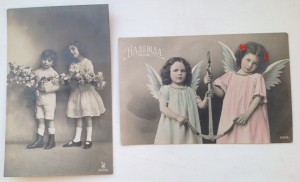 2 открытки с детишками