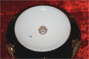 Пепельница (кобальт, позолота)