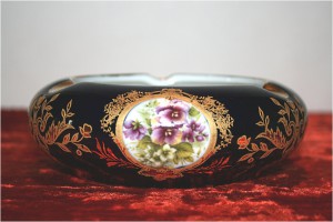 Пепельница (кобальт, позолота)