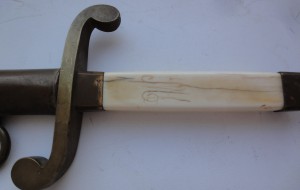 Морской офицерский кортик образца 1855 с клинком в травлении